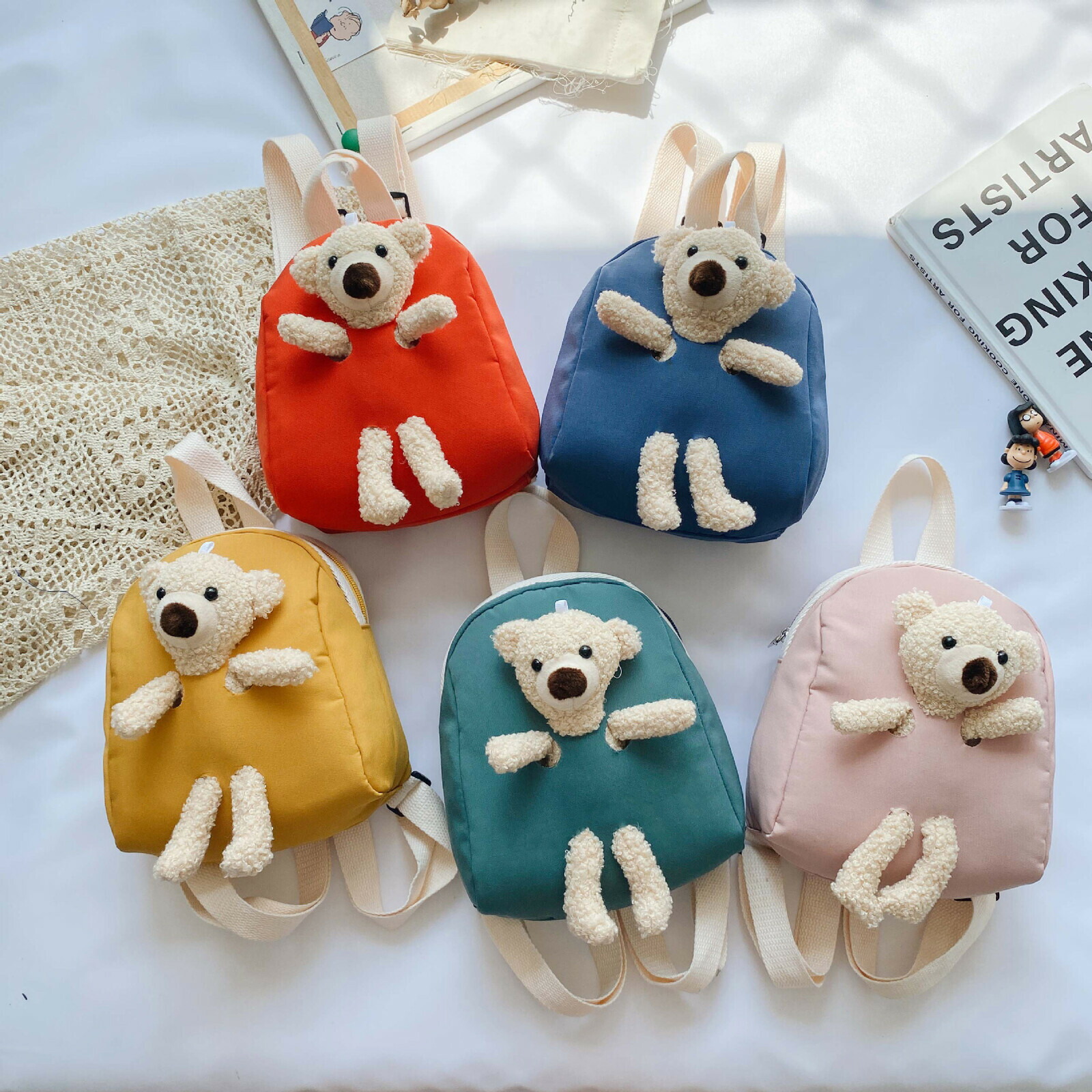 くまちゃんトイリュック ぬいぐるみ型ミニリュック ブルー 子供 かわいい お出かけ プレゼント